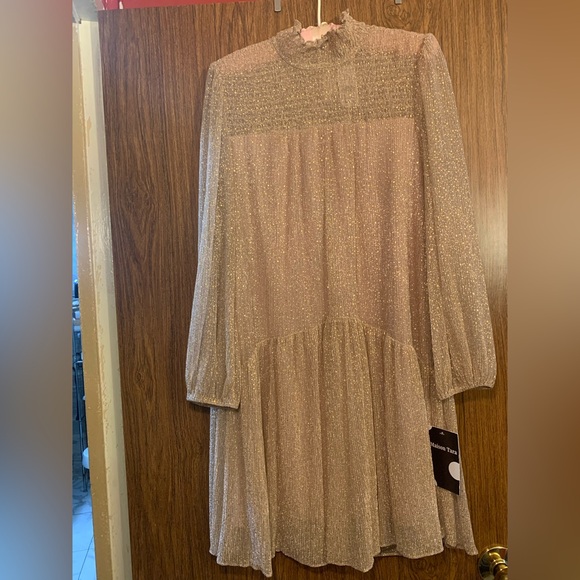 Maison Tara Glittering Gold Maxi Skirt - Picture 2 of 3